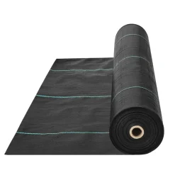 VEVOR 4FTx250FT Premium Heavy Duty Weed Barrier Landscape Fabric, 5OZ Woven Geotextile Fabric Under Gravel, High Permeability for Weed Blocker Weed Mat, Driveway Fabric, Weed Control Garden Cloth