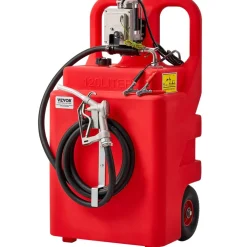 VEVOR Fuel Caddy, 32 Gallon, Portable Fuel Tank with 12V DC 15 GPM Electric Fuel Transfer Pump, 13 ft Delivery Hose & Aluminum Alloy Manual Nozzle, Gas Caddy for Motorboats, ATVs, Diesel & Gasoline