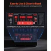 VEVOR Fuel Injector Cleaner Tester, 9 Test Modes, 6-Cylinder 28kHz Ultrasonic Cleaning Machine Adjustable 12V/70V/120V for EFI/FSI/GDI, Injector Cleaner Machine with Drain Valve for Car & Motorcycle