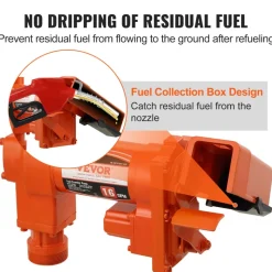 VEVOR Fuel Transfer Pump, 12V DC 16 GPM 1/4 HP, Gasoline Extractor Pump with Automatic Nozzle, Discharge Hose & Suction Pipe for Gasoline, Diesel, Kerosene, Ethanol & Methanol Blends, and Biodiesel