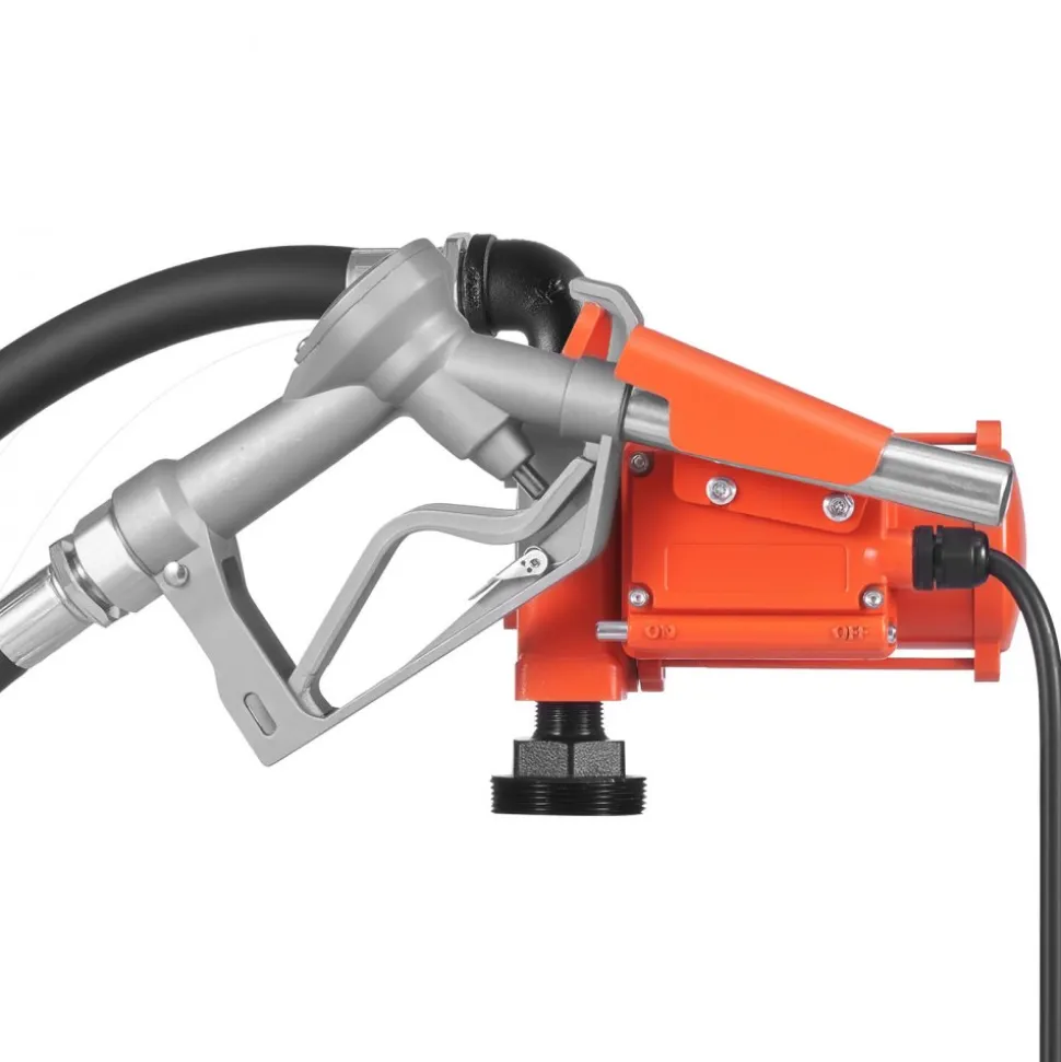 VEVOR Fuel Transfer Pump, 12V DC 15 GPM, Cast Iron Diesel Transfer Pump Kit, with Manual Nozzle, Discharge Hose, Overheat Protection, Power Cable, Explosion-Proof, for Gasoline Diesel Kerosene & More