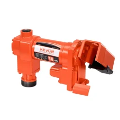 VEVOR Fuel Transfer Pump, 12V DC 16 GPM 1/4 HP Diesel Pump, Extractor Pumps with Manual Nozzle, Discharge Hose and Suction Pipe, for Gasoline, Diesel, Kerosene, Ethanol-Methanol Blends & Biodiesel