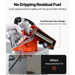 VEVOR Fuel Transfer Pump, 12V DC 16 GPM 1/4 HP Diesel Pump, Extractor Pumps with Manual Nozzle, Discharge Hose and Suction Pipe, for Gasoline, Diesel, Kerosene, Ethanol-Methanol Blends & Biodiesel