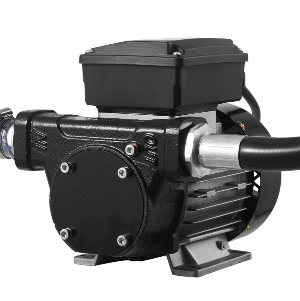 VEVOR Fuel Transfer Pump 110V, 16 GPM 60 L/min, AC Electric Oil Transfer Pump for Diesel Kerosene Biodiesel, with Auto Fuel Nozzle & 2 Hoses, 45 ft/13.7 m Max Lift, for Vehicles, Construction Sites