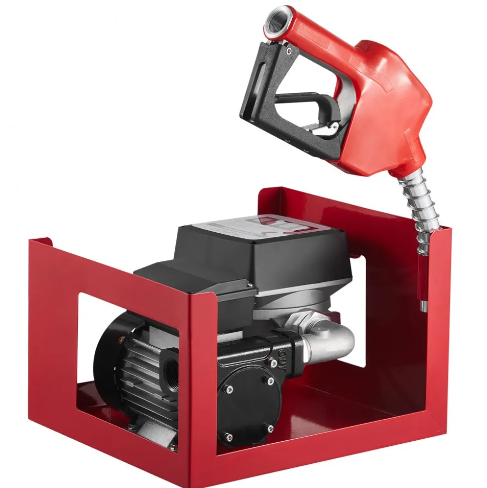 VEVOR Fuel Transfer Pump 110V, 16 GPM 60 L/min, AC Electric Oil Transfer Pump for Diesel Kerosene Biodiesel, with Meter, Auto Fuel Nozzle & 2 Hoses, 45 ft/13.7 m Lift, for Vehicles, Construction Sites