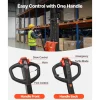 VEVOR Full Electric Pallet Stacker, 3300 lbs Capacity, Pallet Lift Stacker Forklift with Straddle Legs & Forks, 127.6 Inches Lifting Height & 8.66-31.1 Inches Adjustable Fork Width, Orange & Black