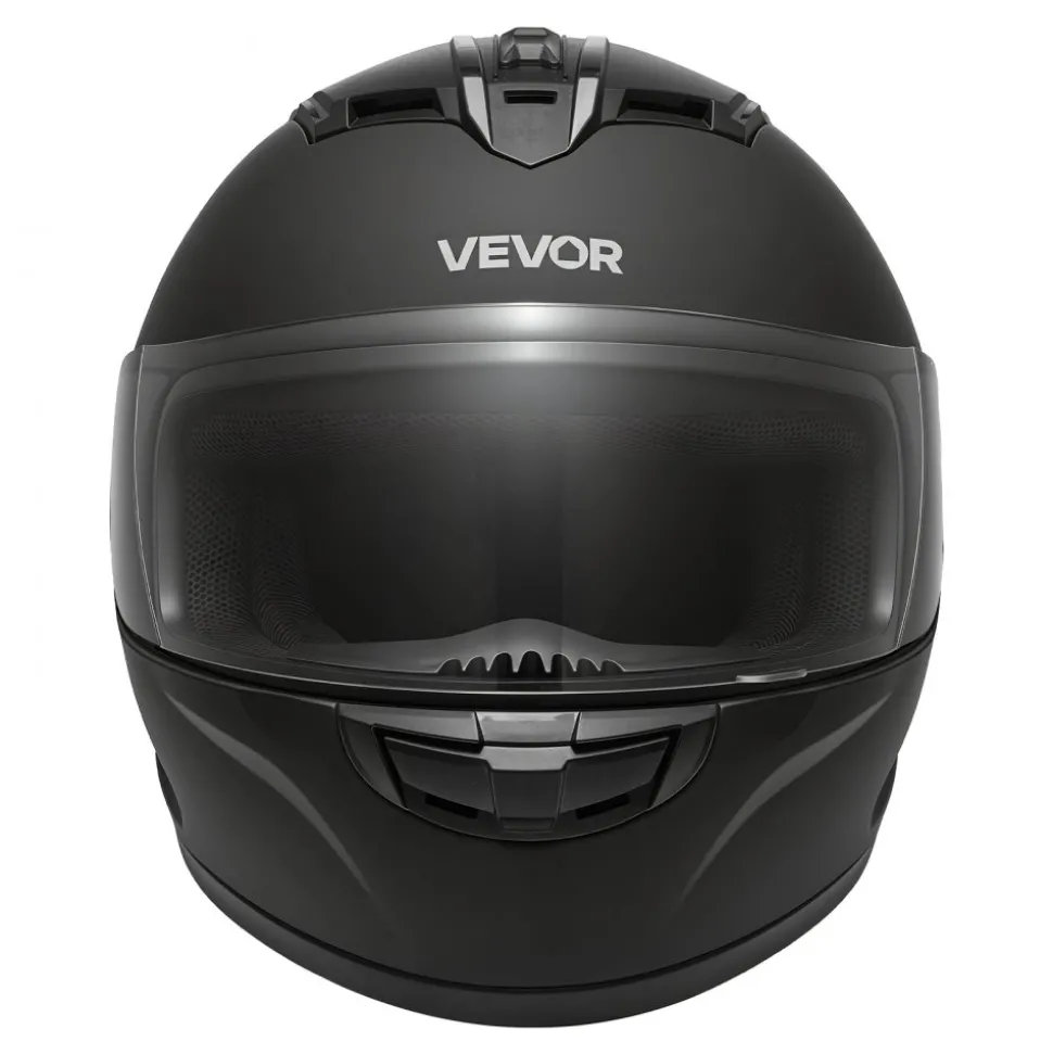 VEVOR Full Face Motorcycle Helmets, Adult Motocross Dirt Bike Helmet with Clear Visor, Lightweight Comfortable Motorcycle Street Bike Helmet for Men and Women - DOT Approved (M Size)