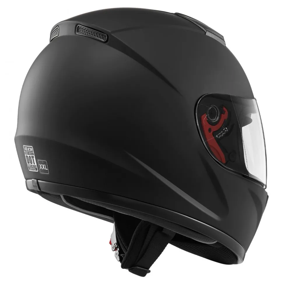 VEVOR Full Face Motorcycle Helmets, Adult Motocross Dirt Bike Helmet with Clear Visor, Lightweight Comfortable Motorcycle Street Bike Helmet for Men and Women - DOT Approved (XXL Size)