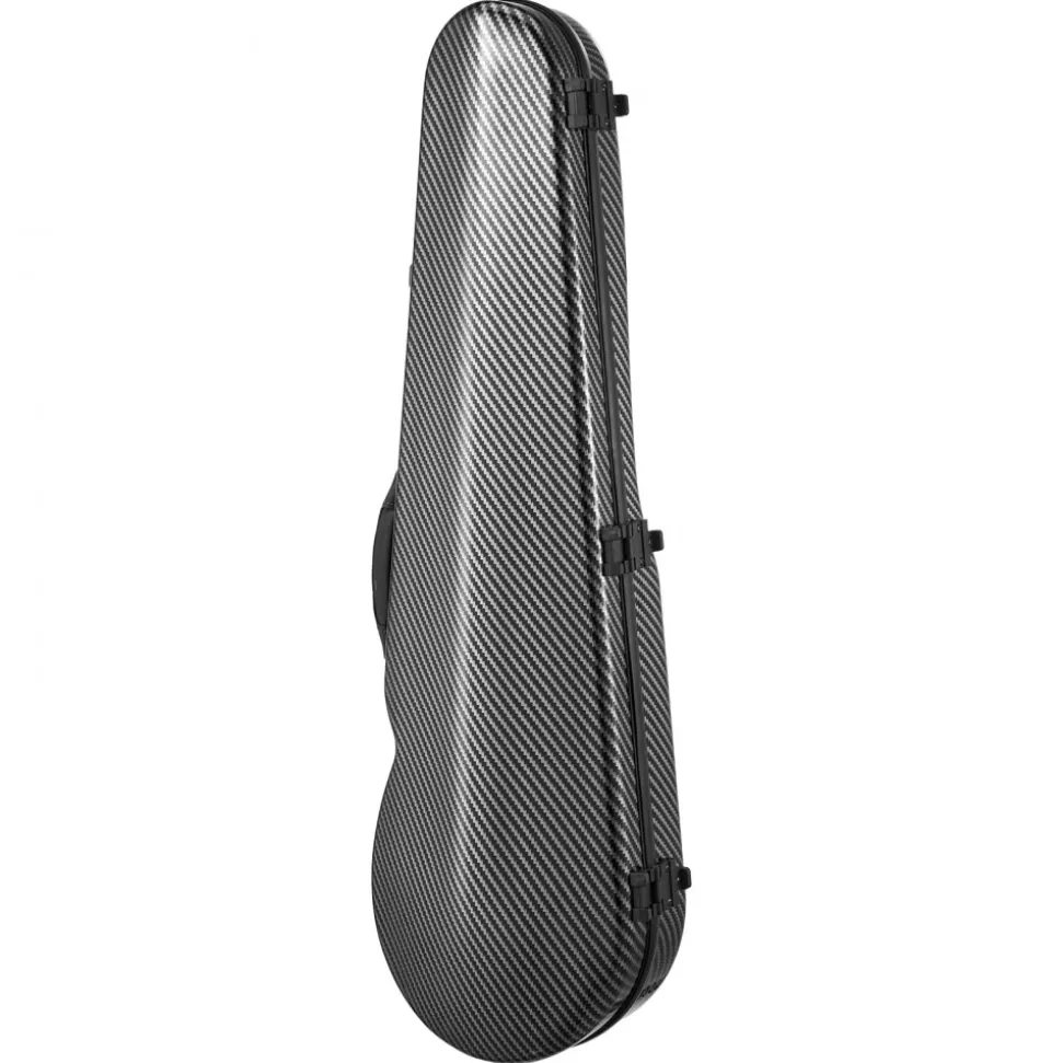 VEVOR 4/4 Full Size Violin Case, Built-in Hygrometer, Lightweight Portable Travel Carrying Bag, with Plush Lining, Dual Shoulder Straps, Anti-Scratch, Professional Triangular Shape, for Violin, Black