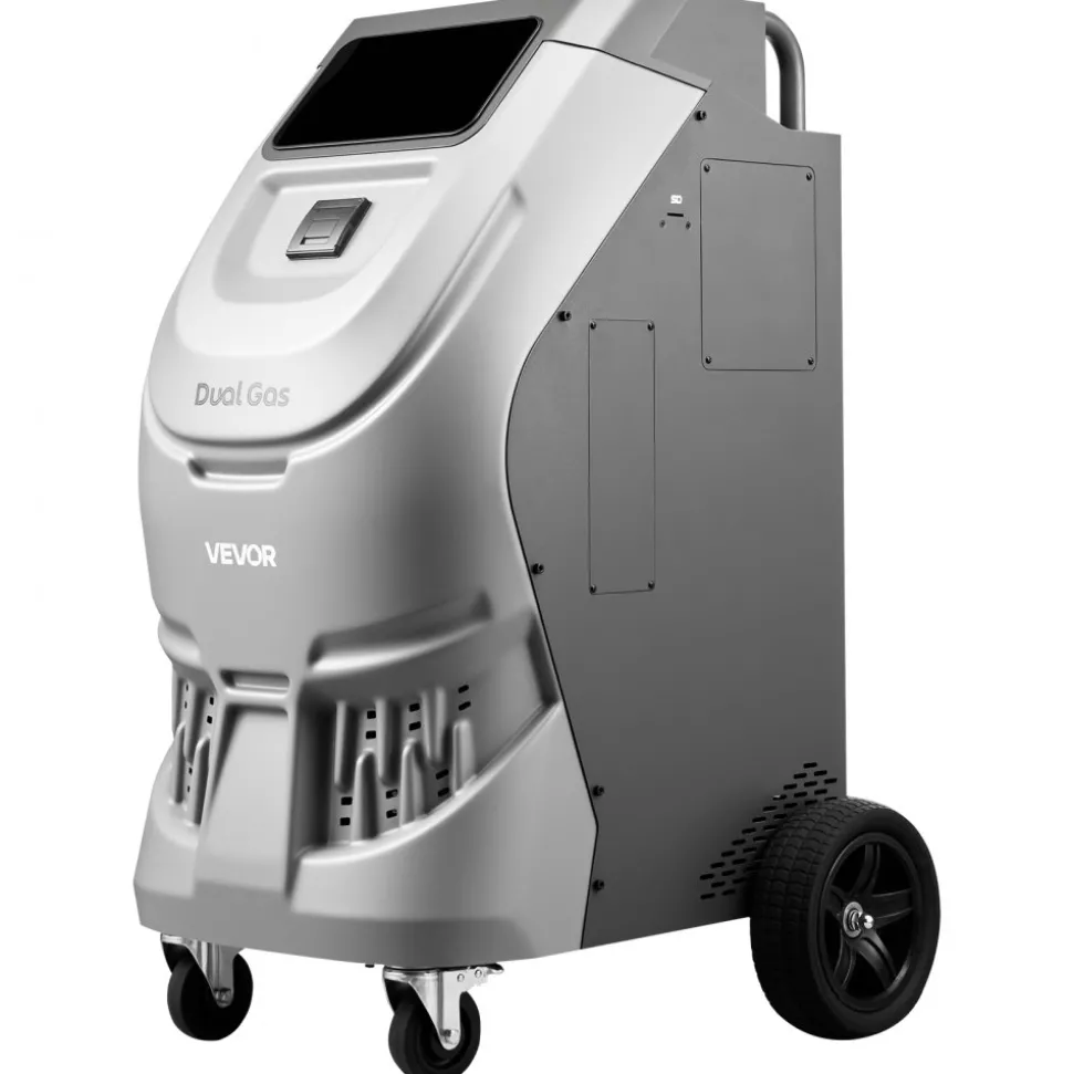 VEVOR Fully Automatic Refrigerant Recovery Machine for R134a & 1234fy, ≥98.5% Accuracy, 10-Inch Touch Screen, AC Recovery, Vacuum, and Recharging for Standard and High Voltage Automotive A/C Systems