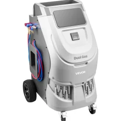 VEVOR Fully Automatic Refrigerant Recovery Machine for R134a & 1234fy, ≥98.5% Accuracy, 10-Inch Touch Screen, AC Recovery, Vacuum, and Recharging for Standard and High Voltage Automotive A/C Systems