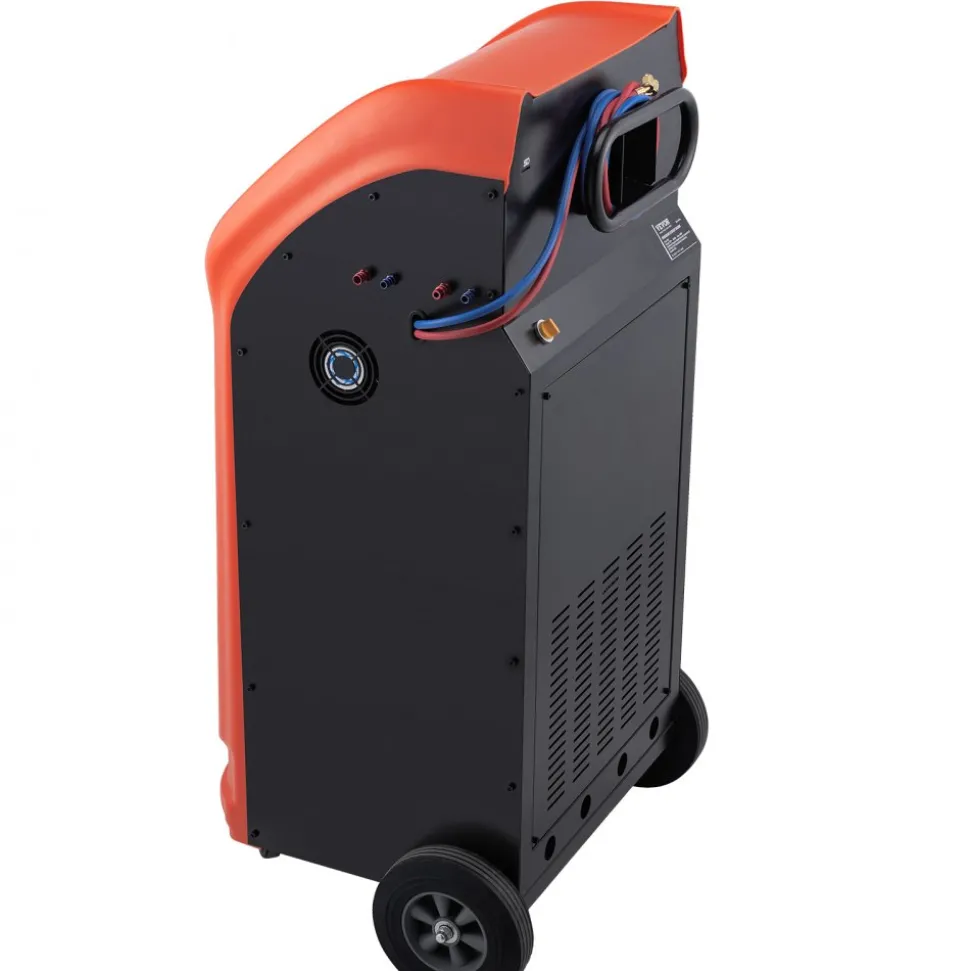 VEVOR Fully Automatic Refrigerant Recovery Machine for 1234yf, ≥98.5% Accuracy, 7-Inch Touch Screen, AC Recovery, Vacuum, and Recharging Machine for Standard and High Voltage Automotive A/C Systems