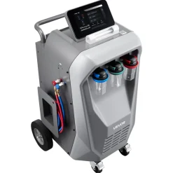 VEVOR Fully Automatic Refrigerant Recovery Machine for R134a, ≥98.5% Accuracy, 10.1-Inch Touch Screen, AC Recovery, Vacuum, Recharging and Flushing for Standard & High Voltage Automotive A/C Systems