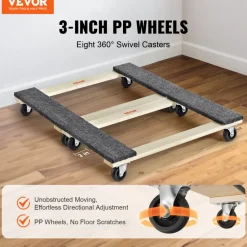 VEVOR Furniture Dolly, 1000 lbs Each Load Capacity, 2 Packs, 18