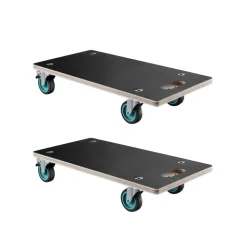 VEVOR Furniture Dolly, 551 lbs Load Capacity, Furniture Moving Dollies with 4 TPR Silent Wheels, Rectangle Multifunctional Flat Dolly for Piano Furniture Couch Washing Machine Fridge, 2 Pack, Black