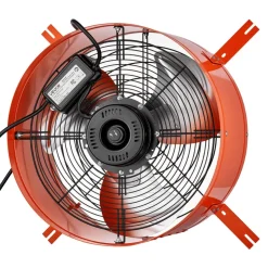 VEVOR Gable Mount Fan, 16 in Attic Vent Exhaust Fan 2940 CFM Thermostat, Cooling and Ventilation for Home, Garage, Warehouse, Workshop, Carbon Steel Housing with Mounting Brackets & Hardware, Orange