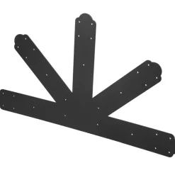 VEVOR Gable Plate, Black Powder-Coated Truss Connector Plates, 12:12 Pitch Gable Bracket, 4 mm / 0.16