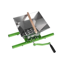 VEVOR 1.8 Gal/7L Fruit and Apple Crusher, Large Manual Grinder, Stainless Steel Fruit Scratter Pulper for Wine Cider Apple Grape Pressing, with Roller Handle for Kitchen Home, Green