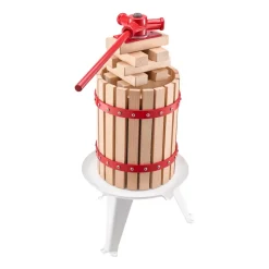 VEVOR 1.6 Gal/6L Fruit Wine Press, Solid Wood Basket with 8 Blocks, Heavy Duty Manual Juice Maker, Cider Apple Grape Tincture Honey Olive Oil Making Press with Handle for Kitchen, Home
