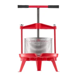 VEVOR 2.38 Gal/9L Fruit Wine Press, Stainless Steel Basket with Cross-beam and Triangular Structure, Manual Juice Maker, Cider Apple Grape Tincture Making Press with T-Handle for Kitchen Home