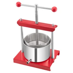 VEVOR 0.8 Gal/3L Fruit Wine Press, 2 Stainless Steel Barrels, Manual Juice Maker, Cider Apple Grape Tincture Honey Olive Oil Making Press with T-Handle for Outdoor Kitchen Home