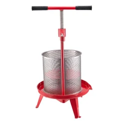 VEVOR 3.69 Gal/14L Fruit Wine Press, Stainless Steel Basket with Cross-beam and Triangular Structure, Manual Juice Maker, Cider Apple Grape Tincture Making Press with T-Handle for Kitchen Home