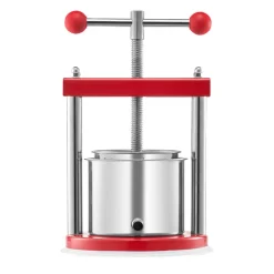 VEVOR 1.6 Gal/6L Fruit Wine Press, 2 Stainless Steel Barrels, Manual Juice Maker, Cider Apple Grape Tincture Honey Olive Oil Making Press with T-Handle for Outdoor Kitchen Home