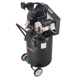 VEVOR 20-Gallon Air Compressor, 2HP 6.5SCFM at 90PSI, Max 135PSI Pressure Oil-Lubricated Air Compressor Tank, Portable on Wheels for Auto Repair, Tire Inflation, Spray Painting, Woodwork Nailing, 120V