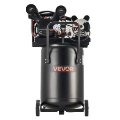 VEVOR 20-Gallon Air Compressor, 2HP 6.5SCFM at 90PSI, Max 135PSI Pressure Oil-Lubricated Air Compressor Tank, Portable on Wheels for Auto Repair, Tire Inflation, Spray Painting, Woodwork Nailing, 120V