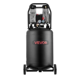 VEVOR 10-Gallon Air Compressor, 2HP 4.8 SCFM at 90PSI, Max 125PSI Pressure Oil-Free Air Compressor Tank, Portable on Wheels for Auto Repair, Tire Inflation, Spray Painting, Woodwork Nailing, 120V