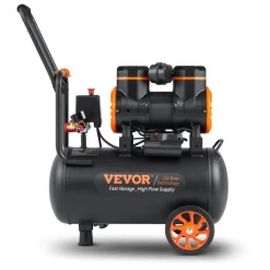 VEVOR 6.3 Gallon Air Compressor, 2 HP 3.35 CFM@90PSI Air Compressors with Max. 116PSI Pressure, Oil Free Compressor Tank for Auto Repair, Tire Inflation, Spray Painting, Woodwork Nailing