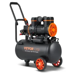 VEVOR 6.3 Gallon Air Compressor, 2 HP 3.35 CFM@90PSI Air Compressors with Max. 116PSI Pressure, Oil Free Compressor Tank for Auto Repair, Tire Inflation, Spray Painting, Woodwork Nailing