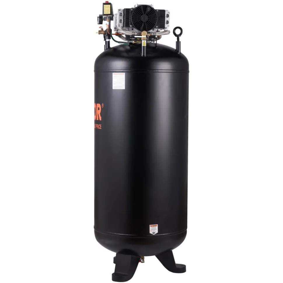 VEVOR 6 Gallon Air Compressor, 1.7HP 2.3CFM@90PSI Portable Pancake Air Compressor & 150PSI Max Pressure, 12-Piece Accessory Kit with 50FT Air Hose for Tire Inflation, Spray Painting, Woodwork Nailing