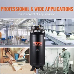 VEVOR 6 Gallon Air Compressor, 1.7HP 2.3CFM@90PSI Portable Pancake Air Compressor & 150PSI Max Pressure, 12-Piece Accessory Kit with 50FT Air Hose for Tire Inflation, Spray Painting, Woodwork Nailing