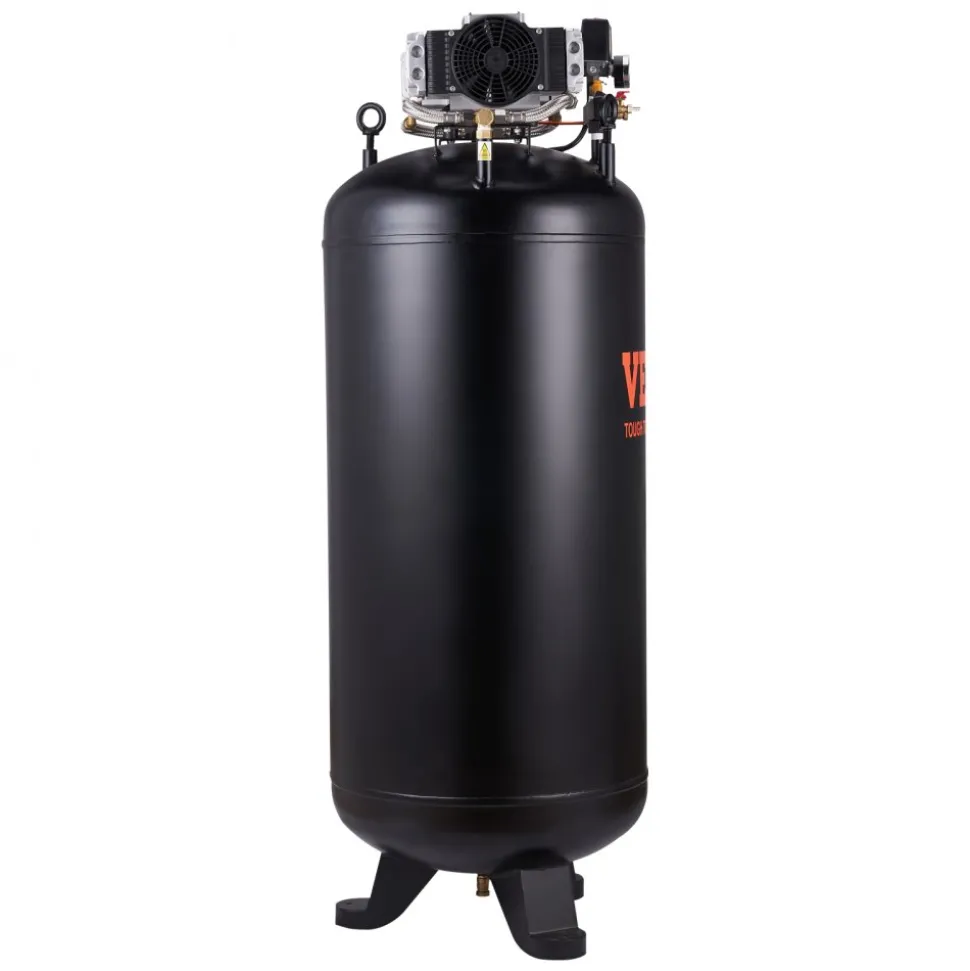 VEVOR 6 Gallon Air Compressor, 1.7HP 2.3CFM@90PSI Portable Pancake Air Compressor & 150PSI Max Pressure, 12-Piece Accessory Kit with 50FT Air Hose for Tire Inflation, Spray Painting, Woodwork Nailing