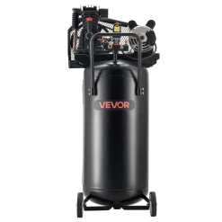 VEVOR 30-Gallon Air Compressor, 2HP 5.3SCFM at 90PSI, Max 125PSI Pressure Oil-Lubricated Air Compressor Tank, Portable on Wheels for Auto Repair, Tire Inflation, Spray Painting, Woodwork Nailing, 120V