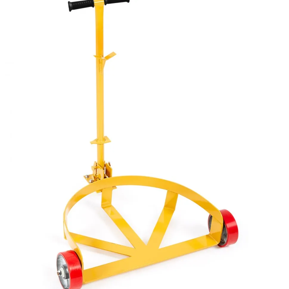 VEVOR 55 Gallon Drum Dolly, 1200 lbs Load Capacity, Barrel Dolly Cart Drum Caddy Round Dolly Steel Low Profile, Heavy Duty Steel Frame with Adjustable Handle 3 Wheels, for Workshop Factory Warehouse