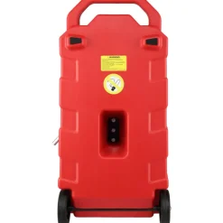 VEVOR 16 Gallon Fuel Caddy, 7.8 L/min, Portable Gas Storage Tank Container with Hand Pump Rubber Wheels, Fuel Transfer Storage Tank for Gasoline Diesel Machine Oil Car Mowers Tractor Boat Motorcycle