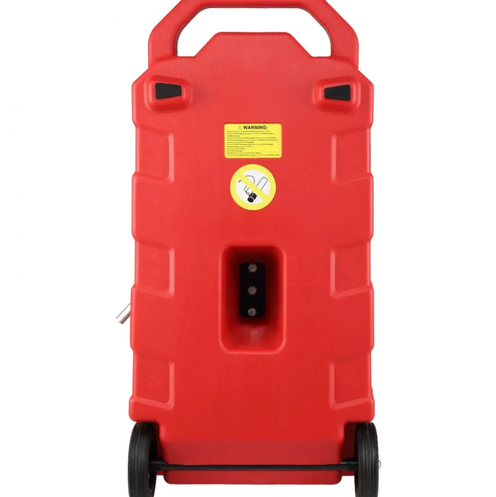 VEVOR 16 Gallon Fuel Caddy, 7.8 L/min, Portable Gas Storage Tank Container with Hand Pump Rubber Wheels, Fuel Transfer Storage Tank for Gasoline Diesel Machine Oil Car Mowers Tractor Boat Motorcycle