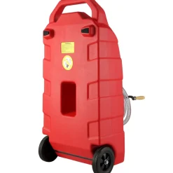 VEVOR 16 Gallon Fuel Caddy, 7.8 L/min, Portable Gas Storage Tank Container with Hand Pump Rubber Wheels, Fuel Transfer Storage Tank for Gasoline Diesel Machine Oil Car Mowers Tractor Boat Motorcycle