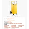 VEVOR 35 Gallon Fuel Gas Caddy, Carbon Steel, Portable Fuel Transfer Storage Tank with Manual Pump & 4 Wheels, Gasoline Diesel Can Container, for Cars, Lawn Mowers, ATVs, Boats, Motorcycles, Yellow