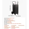 VEVOR 35 Gallon Fuel Gas Caddy, Carbon Steel, Portable Fuel Transfer Storage Tank with Manual Pump & 4 Wheels, Gasoline Diesel Can Container, for Cars, Lawn Mowers, ATVs, Boats, Motorcycles, Black