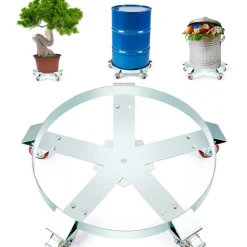 VEVOR 55 Gallon Heavy Duty Drum Dolly, 1250lbs Load Capacity, Barrel Dolly Cart Drum Caddy, Non Tipping Hand Truck Capacity Dollies with Steel Frame 5 Swivel Casters Wheel, for Warehouse Drum Handling