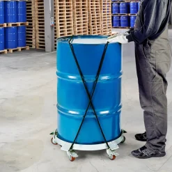 VEVOR 55 Gallon Heavy Duty Drum Dolly, 1250lbs Load Capacity, Barrel Dolly Cart Drum Caddy, Non Tipping Hand Truck Capacity Dollies with Steel Frame 5 Swivel Casters Wheel, for Warehouse Drum Handling