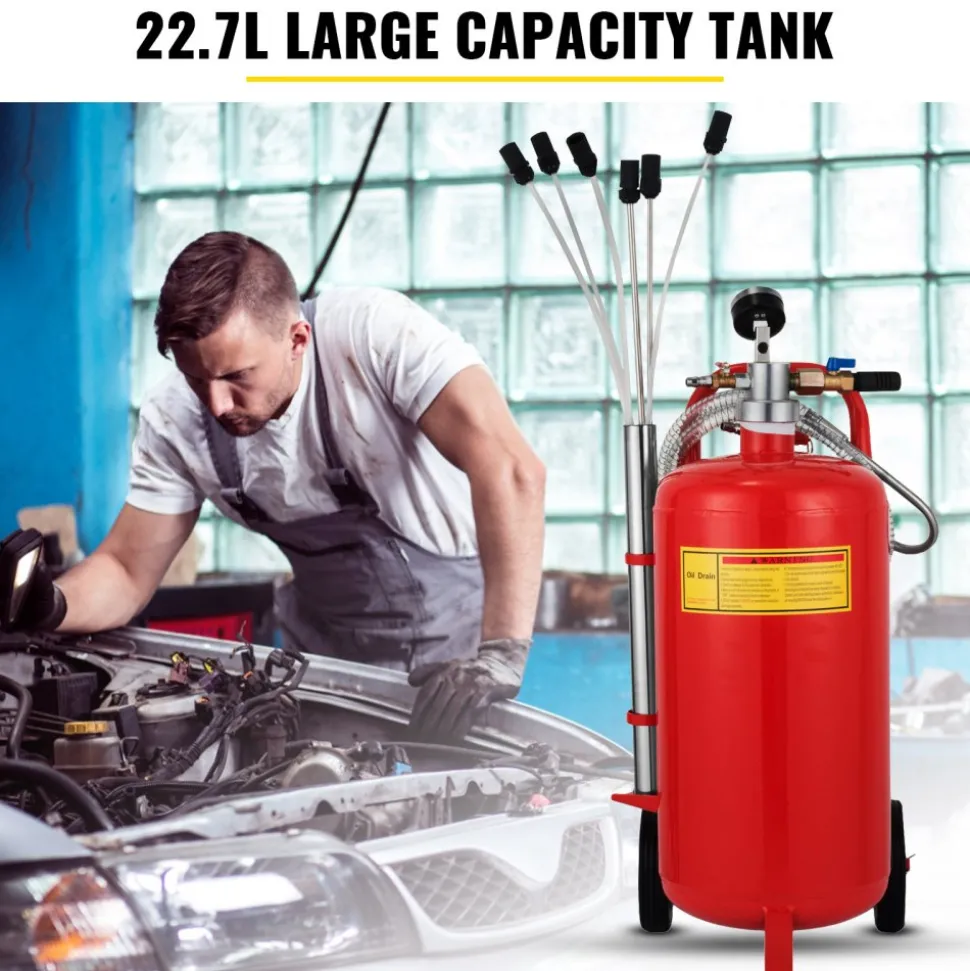 VEVOR 5 Gallon Portable Air Pneumatic Waste Oil Garage Extractor Drain Tank