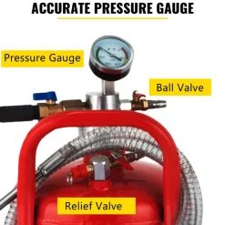 VEVOR 5 Gallon Portable Air Pneumatic Waste Oil Garage Extractor Drain Tank