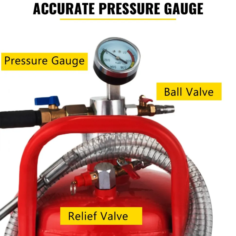 VEVOR 5 Gallon Portable Air Pneumatic Waste Oil Garage Extractor Drain Tank