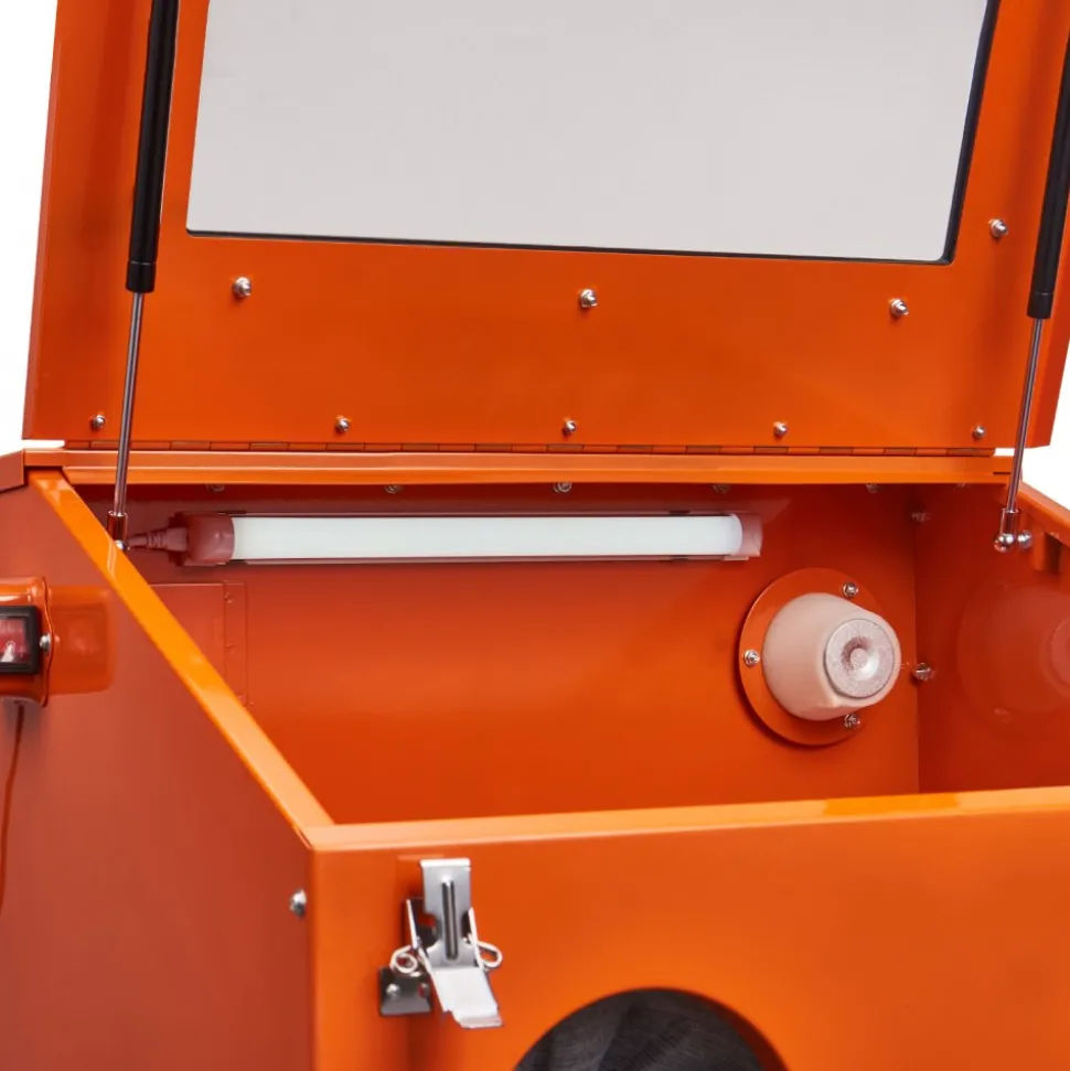 VEVOR 40 Gallon Sandblasting Cabinet, 40-120PSI Portable Benchtop Sand Blasting Cabinet, Heavy Duty Steel Sand Blaster with Blasting Gun & 4 Ceramic Nozzles for Paint, Stain, Rust Removal