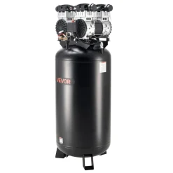 VEVOR 60 Gallons Heavy-Duty Air Compressor, 4HP 10SCFM at 90PSI Air Compressors with Max 125PSI Pressure, Oil-Free Compressor Tank for Industrial Manufacturing, Large Workshops (230V 60Hz, No-Plug)