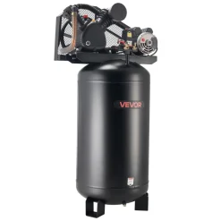 VEVOR 80 Gallons Heavy-Duty Air Compressor, 5HP 10 SCFM at 90PSI Air Compressors Max 175PSI Pressure, Oil-Lubricated Compressor Tank for Industrial Manufacturing, Large Workshops (230V 60Hz, No-Plug)